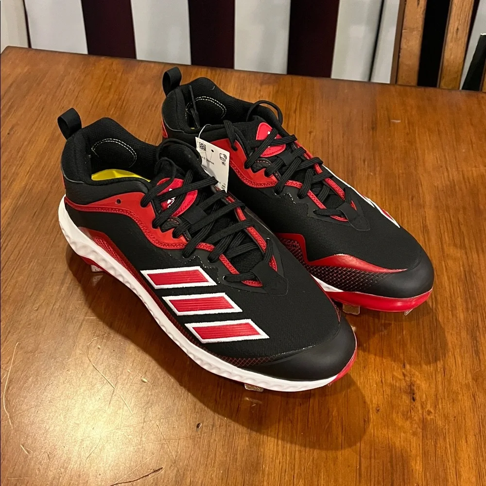 Adidas Icon 6 Bounce Baseball Cleats Shoes new white red FV9348 Men’s Size 12.5